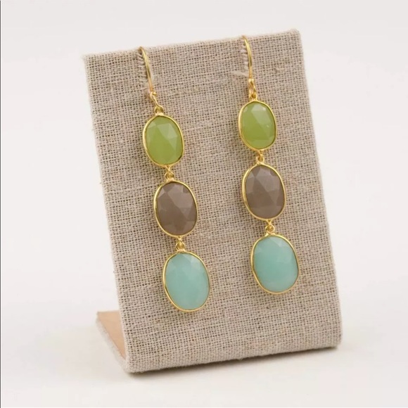 The Royal Standard Jewelry - NEW The Royal Standard Three Stone Dangle Earrings